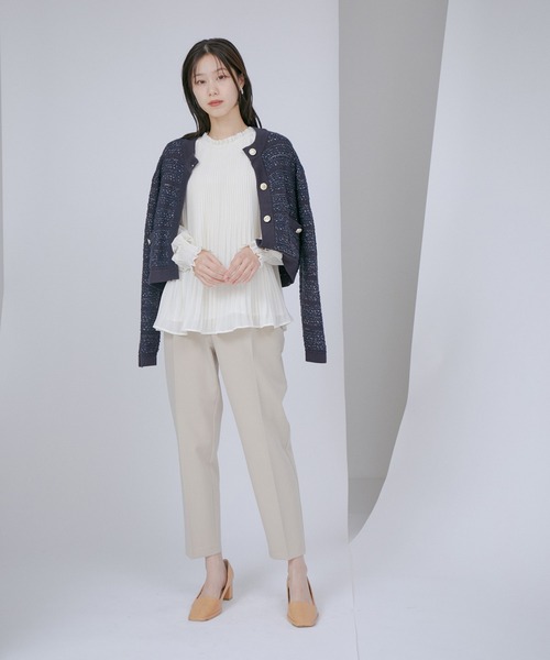 VIS（ビス）の「【アンサンブル対応】ツイードニットカーディガン（カーディガン/ボレロ）」 - WEAR