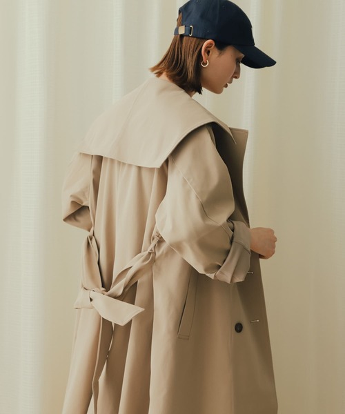 SENSE OF PLACE by URBAN RESEARCH（センスオブプレイスバイアーバンリサーチ）の「ビッグカラートレンチコート（トレンチコート・レディース・ライトベージュ/ベージュ・ONE）」の17枚目の写真