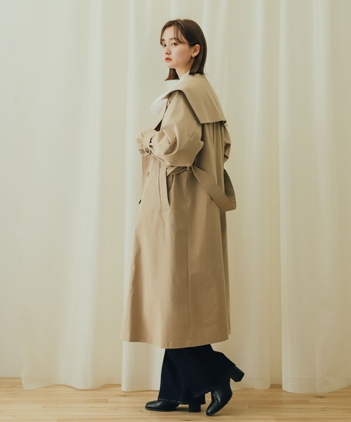 SENSE OF PLACE by URBAN RESEARCH（センスオブプレイスバイアーバンリサーチ）の「ビッグカラートレンチコート（トレンチコート・レディース・ライトベージュ/ベージュ・ONE）」の19枚目の写真