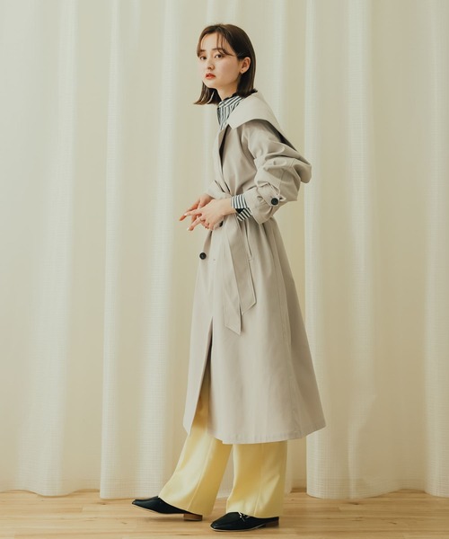 SENSE OF PLACE by URBAN RESEARCH（センスオブプレイスバイアーバンリサーチ）の「ビッグカラートレンチコート（トレンチコート・レディース・ライトベージュ/ベージュ・ONE）」の9枚目の写真