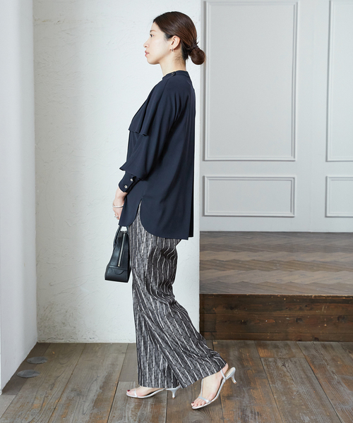 VERMEIL par iena アシンメトリーケープ風ブラウス VERMEIL par iena アシンメトリーケープ風ブラウス レディース