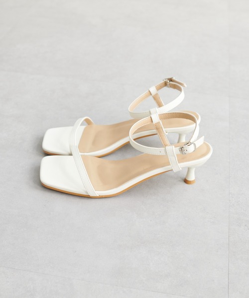 ラインピンヒールサンダル