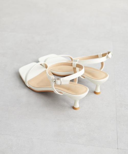 ラインピンヒールサンダル