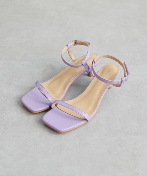 ラインピンヒールサンダル