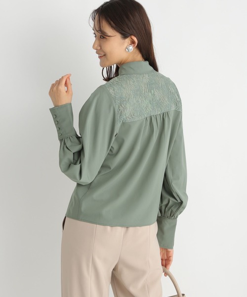 Andemiu（アンデミュウ）の「レースキリカエブラウス187127（シャツ/ブラウス・レディース・グリーン/ベージュ/オフホワイト・FREE）」の11枚目の写真