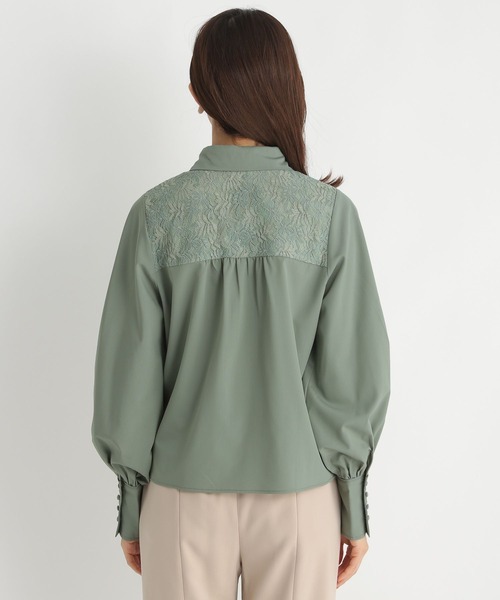 Andemiu（アンデミュウ）の「レースキリカエブラウス187127（シャツ/ブラウス・レディース・グリーン/ベージュ/オフホワイト・FREE）」の14枚目の写真
