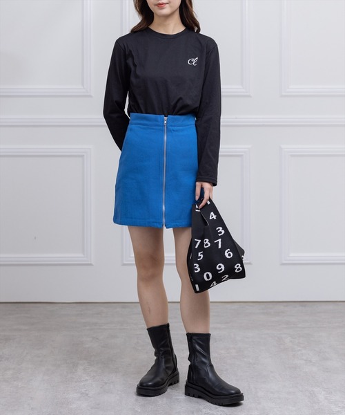 clear(クリア)の「刺繍ロングTシャツ/ロンT(Tシャツ/カットソー・レディース・ブラック/オフホワイト・F)」の14枚目の写真