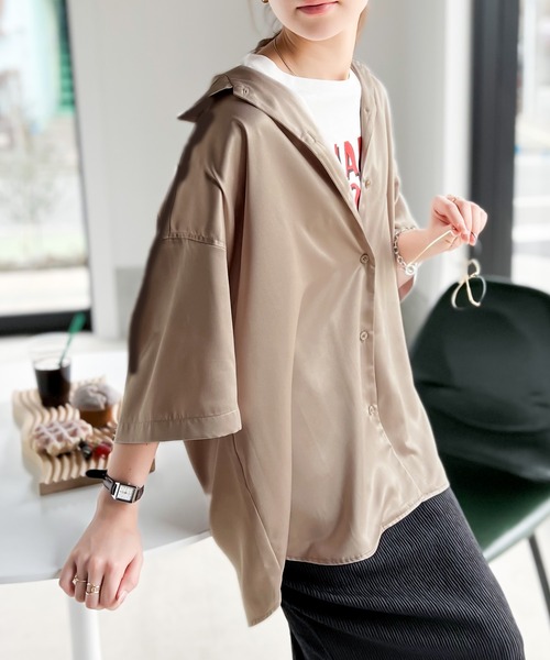 セール】《JaVaジャバ コラボ》上品メンズライク。とろみオーバー