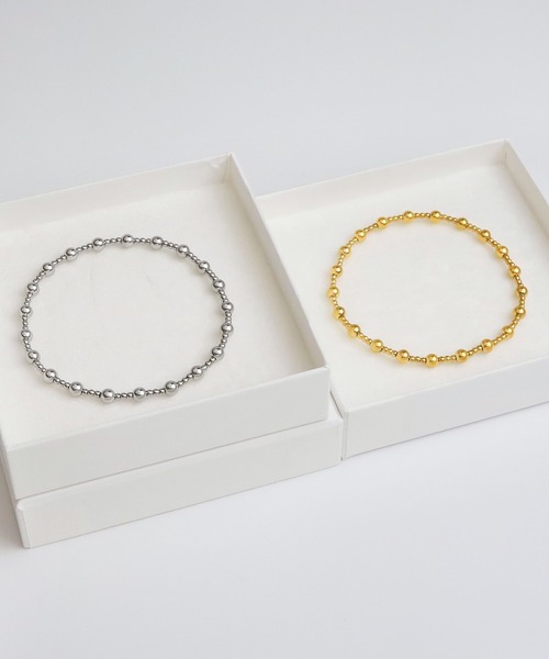 blackdia ocean（ブラックダイヤオーシャン）の「blackdia ocean ボールチェーンブレスレット（ブレスレット・レディース・シルバー/ゴールド・17cm）」の4枚目の写真