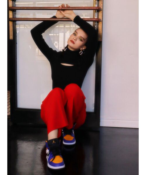 EVRIS（エヴリス）の「カッティングタートルニットトップス（ニット/セーター・レディース・グレー/ブルー/ブラック・FREE）」の12枚目の写真