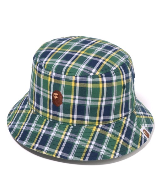 MINI BAPE CHECK BUCKET HAT M