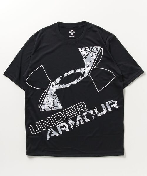 UNDER ARMOUR（アンダーアーマー）の「アンダーアーマー  UAテック ショートスリーブTシャツ 〈エクストララージロゴ〉（Tシャツ/カットソー・メンズ・ネイビー/ホワイト/ブラック×レッド/ブラック×ホワイト・3L/S/L/LL/M）」の2枚目の写真