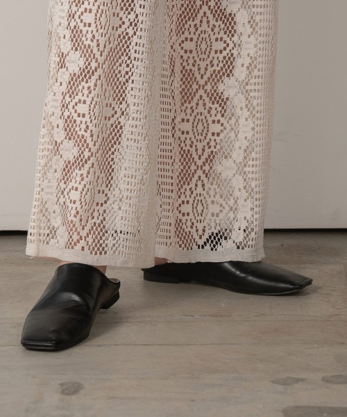 I_am（アイアム）の「cut lace straight pants（その他パンツ・レディース・ブラック/アイボリー・FREE）」の8枚目の写真