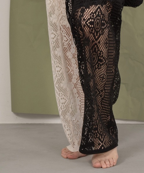 I_am（アイアム）の「cut lace straight pants（その他パンツ・レディース・ブラック/アイボリー・FREE）」の7枚目の写真