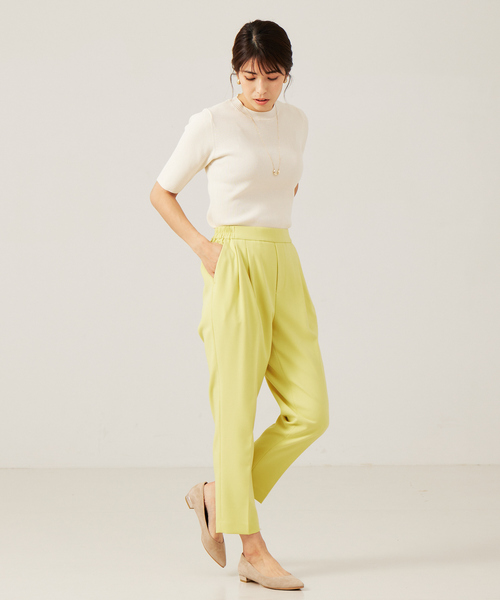 abahouse mavie（アバハウスマヴィ）の「ポリエステル5分袖リブPO（ニット/セーター・レディース・オレンジ/ブラック系その他/ホワイト系その他・フリー）」の5枚目の写真