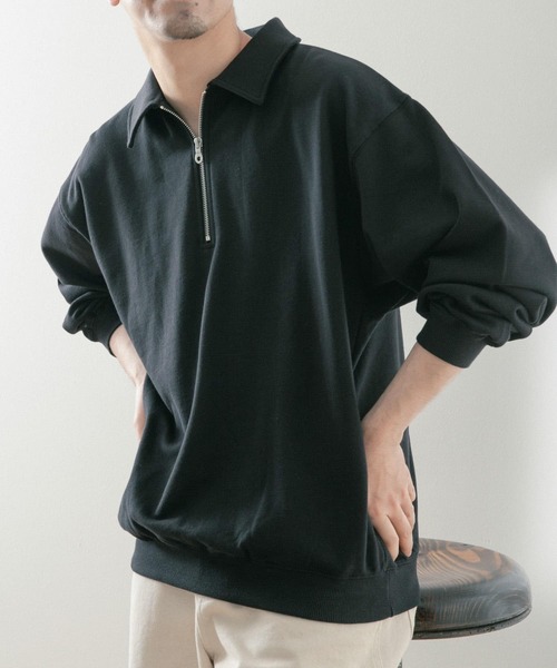 ITEMS URBANRESEARCH（アイテムズ アーバンリサーチ）の「ハーフジップ スウェットプルオーバー（スウェット・メンズ・ブラック/グレー/オートミール・MEDIUM/LARGE）」の8枚目の写真