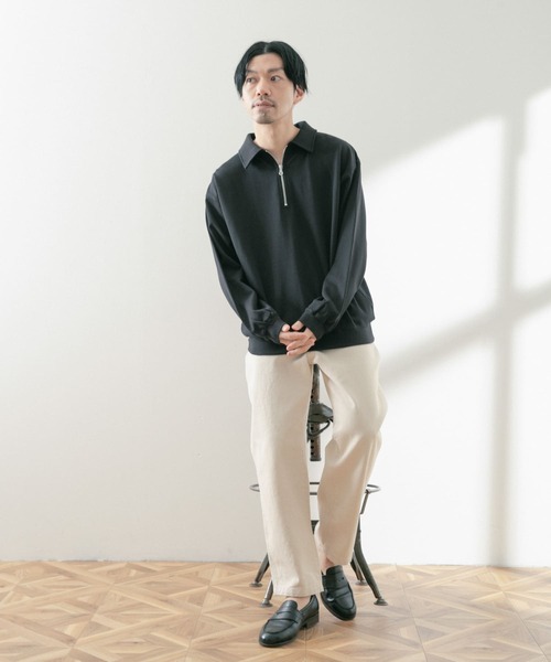 ITEMS URBANRESEARCH（アイテムズ アーバンリサーチ）の「ハーフジップ スウェットプルオーバー（スウェット・メンズ・ブラック/グレー/オートミール・MEDIUM/LARGE）」の10枚目の写真