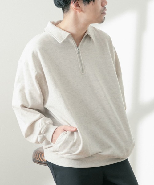 ITEMS URBANRESEARCH（アイテムズ アーバンリサーチ）の「ハーフジップ スウェットプルオーバー（スウェット・メンズ・ブラック/グレー/オートミール・MEDIUM/LARGE）」の11枚目の写真