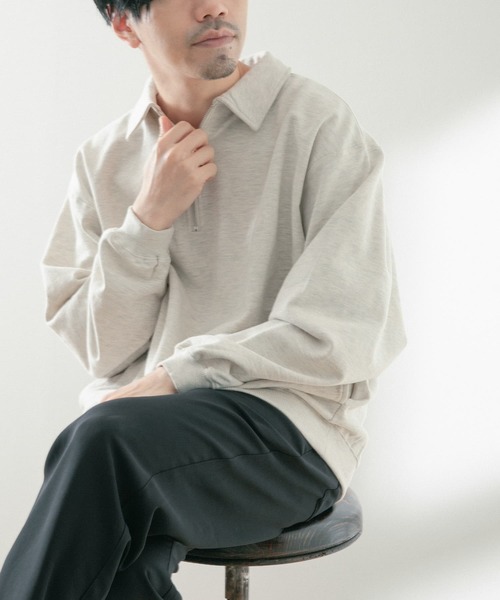 ITEMS URBANRESEARCH（アイテムズ アーバンリサーチ）の「ハーフジップ スウェットプルオーバー（スウェット・メンズ・ブラック/グレー/オートミール・MEDIUM/LARGE）」の12枚目の写真