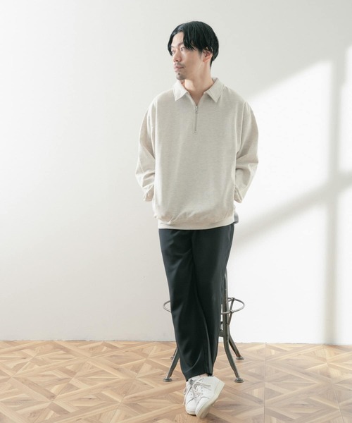 ITEMS URBANRESEARCH（アイテムズ アーバンリサーチ）の「ハーフジップ スウェットプルオーバー（スウェット・メンズ・ブラック/グレー/オートミール・MEDIUM/LARGE）」の13枚目の写真