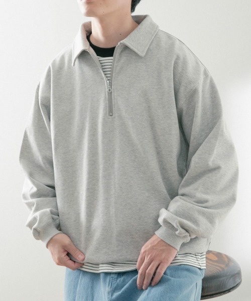 ITEMS URBANRESEARCH（アイテムズ アーバンリサーチ）の「ハーフジップ スウェットプルオーバー（スウェット・メンズ・ブラック/グレー/オートミール・MEDIUM/LARGE）」の16枚目の写真