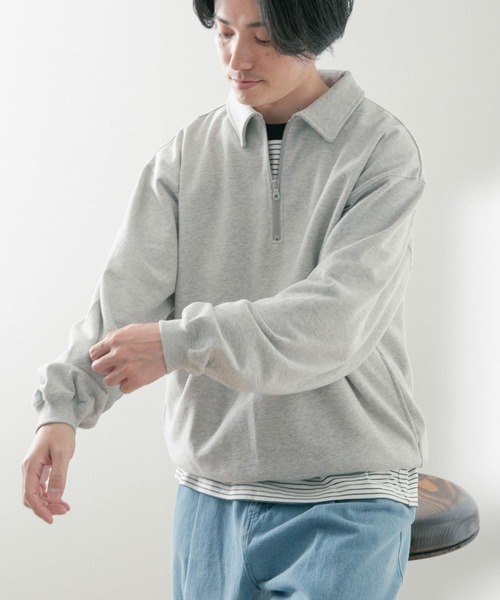 ITEMS URBANRESEARCH（アイテムズ アーバンリサーチ）の「ハーフジップ スウェットプルオーバー（スウェット・メンズ・ブラック/グレー/オートミール・MEDIUM/LARGE）」の17枚目の写真