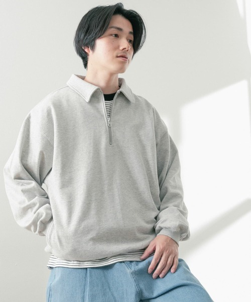 ITEMS URBANRESEARCH（アイテムズ アーバンリサーチ）の「ハーフジップ スウェットプルオーバー（スウェット・メンズ・ブラック/グレー/オートミール・MEDIUM/LARGE）」の18枚目の写真