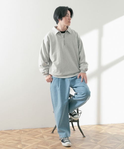 ITEMS URBANRESEARCH（アイテムズ アーバンリサーチ）の「ハーフジップ スウェットプルオーバー（スウェット・メンズ・ブラック/グレー/オートミール・MEDIUM/LARGE）」の20枚目の写真