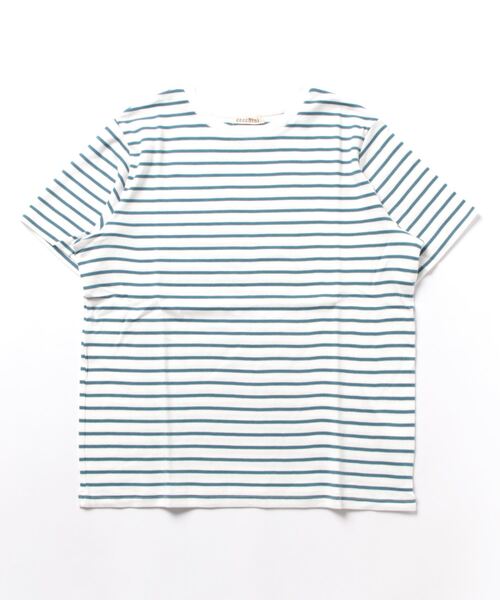 BELLUNA(ベルーナ)の「超長綿100%プルオーバー(Tシャツ/カットソー・レディース・ネイビー/ホワイト/ブラック/セージグリーン/コーラル/チェリーピンク/ネイビー×ホワイト/杢グレー/ローズ/ラベンダー/ホワイト×グリーン/ライム・MEDIUM/LARGE/X-LARGE)」の3枚目の写真