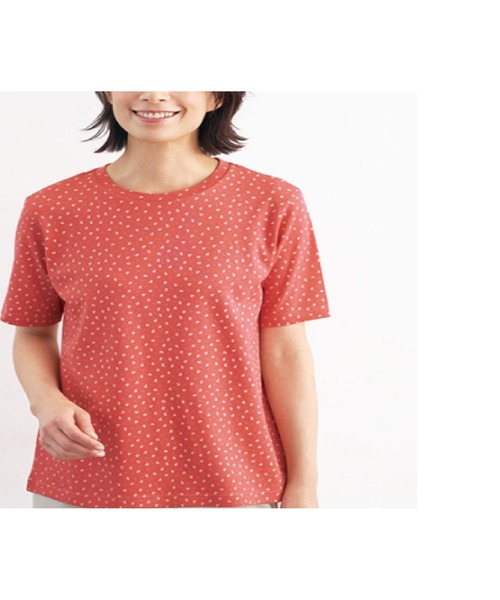 BELLUNA(ベルーナ)の「超長綿100%プルオーバー(Tシャツ/カットソー・レディース・ネイビー/ホワイト/ブラック/セージグリーン/コーラル/チェリーピンク/ネイビー×ホワイト/杢グレー/ローズ/ラベンダー/ホワイト×グリーン/ライム・MEDIUM/LARGE/X-LARGE)」の14枚目の写真
