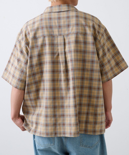 MONO-MART LADY'S（モノマートレディース）の「ヴィンテージライクオープンカラーエンブレム刺繍半袖シャツ（シャツ/ブラウス・レディース・アイボリー/ネイビー/ベージュ/ブラック・M/L）」の13枚目の写真