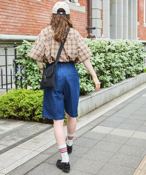 MONO-MART LADY'S（モノマートレディース）の「ヴィンテージライクオープンカラーエンブレム刺繍半袖シャツ（シャツ/ブラウス・レディース・アイボリー/ネイビー/ベージュ/ブラック・M/L）」の19枚目の写真