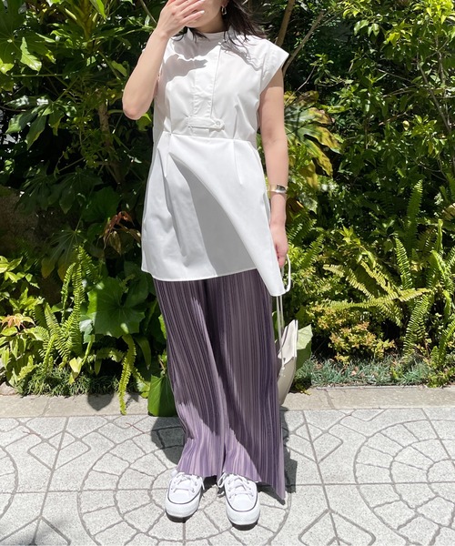 Meli rich（メリーリッチ）の「【セットアップ対応】ランダムプリーツパンツ（その他パンツ・レディース・ブラック/パープル/アイボリー/モカ/グレイッシュベージュ・MEDIUM）」の13枚目の写真