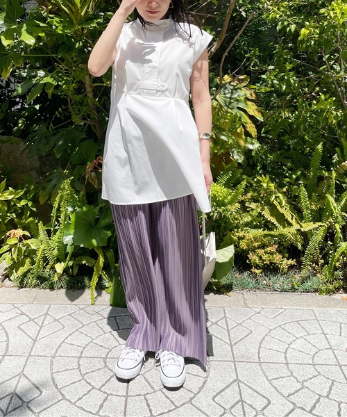 Meli rich（メリーリッチ）の「【セットアップ対応】ランダムプリーツパンツ（その他パンツ・レディース・ブラック/パープル/アイボリー/モカ/グレイッシュベージュ・MEDIUM）」の14枚目の写真