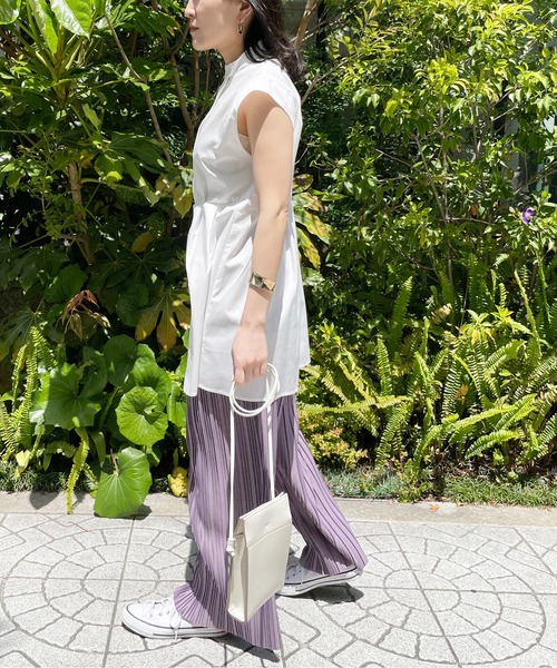 Meli rich（メリーリッチ）の「【セットアップ対応】ランダムプリーツパンツ（その他パンツ・レディース・ブラック/パープル/アイボリー/モカ/グレイッシュベージュ・MEDIUM）」の15枚目の写真