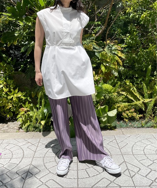 Meli rich（メリーリッチ）の「【セットアップ対応】ランダムプリーツパンツ（その他パンツ・レディース・ブラック/パープル/アイボリー/モカ/グレイッシュベージュ・MEDIUM）」の17枚目の写真