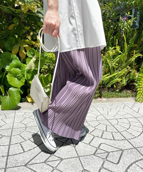 Meli rich（メリーリッチ）の「【セットアップ対応】ランダムプリーツパンツ（その他パンツ・レディース・ブラック/パープル/アイボリー/モカ/グレイッシュベージュ・MEDIUM）」の20枚目の写真