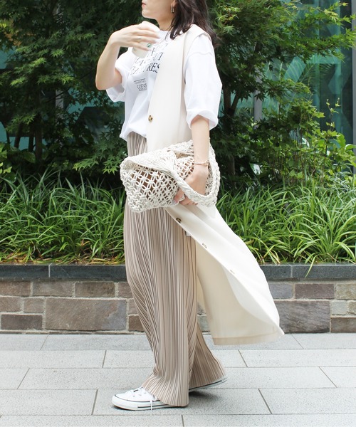 Meli rich（メリーリッチ）の「【セットアップ対応】ランダムプリーツパンツ（その他パンツ・レディース・ブラック/パープル/アイボリー/モカ/グレイッシュベージュ・MEDIUM）」の10枚目の写真