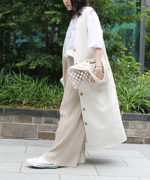 Meli rich（メリーリッチ）の「【セットアップ対応】ランダムプリーツパンツ（その他パンツ・レディース・ブラック/パープル/アイボリー/モカ/グレイッシュベージュ・MEDIUM）」の11枚目の写真