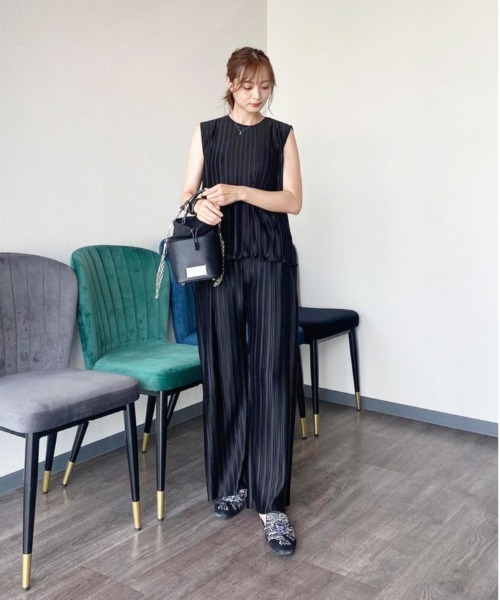 Meli rich（メリーリッチ）の「【セットアップ対応】ランダムプリーツパンツ（その他パンツ・レディース・ブラック/パープル/アイボリー/モカ/グレイッシュベージュ・MEDIUM）」の21枚目の写真