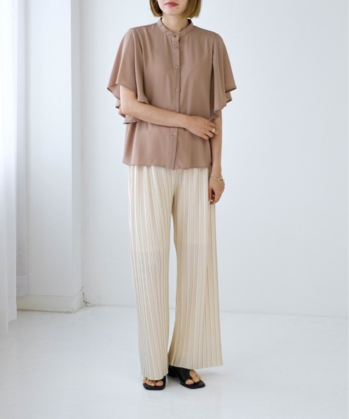 Meli rich（メリーリッチ）の「【セットアップ対応】ランダムプリーツパンツ（その他パンツ・レディース・ブラック/パープル/アイボリー/モカ/グレイッシュベージュ・MEDIUM）」の9枚目の写真