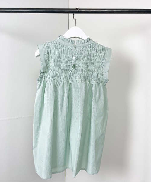 Meli rich（メリーリッチ）の「リネンタッチシャーリングノースリーブブラウス（シャツ/ブラウス・レディース・ネイビー/ホワイト/ライトブルー/ブラック/ピンク/イエロー/オレンジ/ミント・MEDIUM）」の19枚目の写真