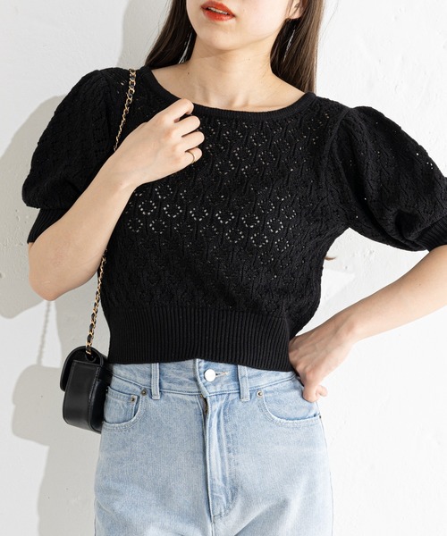 Chico（チコ）の「グログランリボン柄編み2wayニット（カーディガン/ボレロ・レディース・ホワイト系その他2/ブラック/アイボリー/ピンク・FREE）」の19枚目の写真