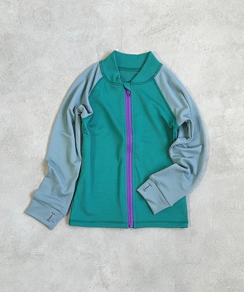 HOGAN RANCH WEAR（ホーガンランチウエア）の「boy’s ZIPラッシュガード/UVカット(80～140cm)（ラッシュガード・キッズ・グリーン/ブラウン・80/90/100/110/120/130/140）」の8枚目の写真