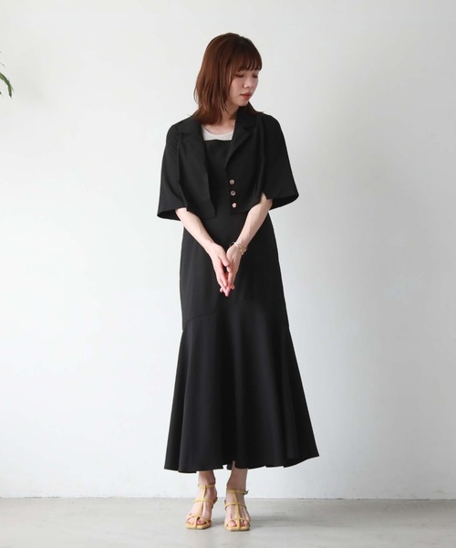 archives（アルシーヴ）の「スリットスリーブシャツジャケット（その他アウター・レディース・アイボリー/ブラック/グリーン・MEDIUM）」の18枚目の写真