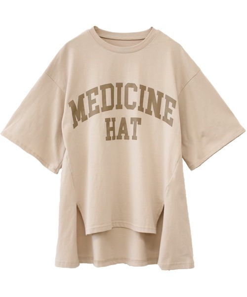 Social GIRL(ソーシャルガール)の「スリットロゴTシャツ(Tシャツ/カットソー・レディース・ブラック/オフホワイト/ベージュ/ライトグリーン・M)」の21枚目の写真