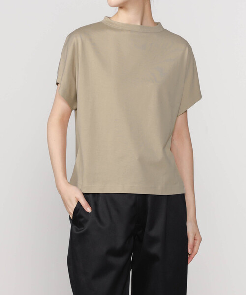 handvaerk(ハンドバーク)の「handvaerk | 60/2 キャップスリーブTシャツ SOLID WOMEN(Tシャツ/カットソー・レディース・ホワイト/ベージュ/ブラック/ダークグレー/ピンク/ライトブルー・S)」の7枚目の写真