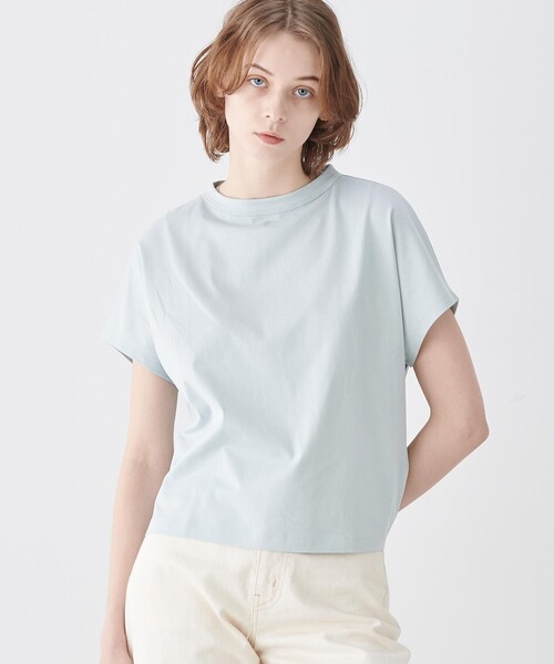 handvaerk(ハンドバーク)の「handvaerk | 60/2 キャップスリーブTシャツ SOLID WOMEN(Tシャツ/カットソー・レディース・ホワイト/ベージュ/ブラック/ダークグレー/ピンク/ライトブルー・S)」の15枚目の写真
