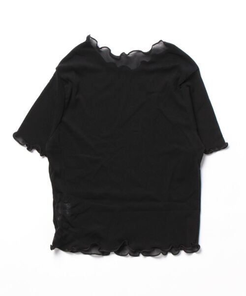 i-dare(アイディア)の「【i-dare】 シースルー シアー 半袖 トップス(Tシャツ/カットソー・レディース・ホワイト/ブラック/アイボリー/ピンク/パープル・FREE)」の7枚目の写真