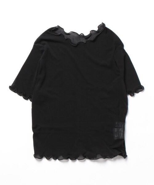 i-dare(アイディア)の「【i-dare】 シースルー シアー 半袖 トップス(Tシャツ/カットソー・レディース・ホワイト/ブラック/アイボリー/ピンク/パープル・FREE)」の19枚目の写真